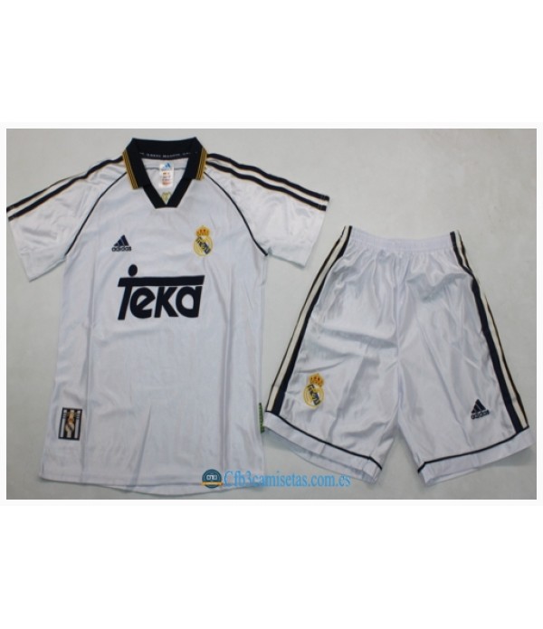 CFB3-Camisetas Real madrid 1a equipación 98/00 - niÑos