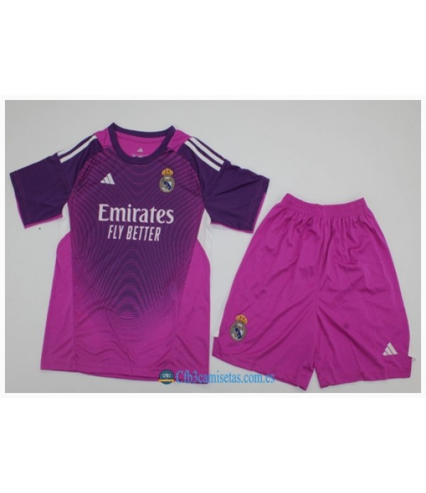 CFB3-Camisetas Real madrid 1a equipación portero 2025/26 - niÑos