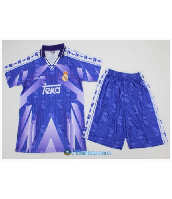 CFB3-Camisetas Real madrid 2a equipación 96/97 - niÑos