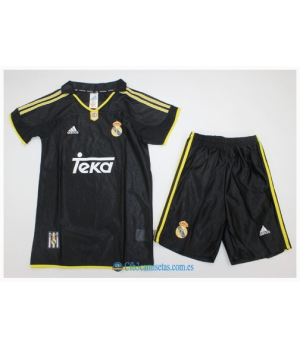 CFB3-Camisetas Real madrid 2a equipación 99/00 - niÑos