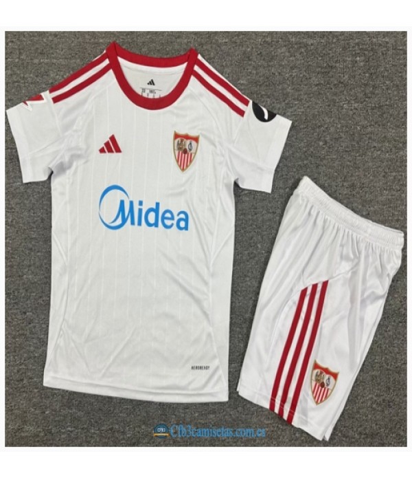 CFB3-Camisetas Sevilla 1a equipación 2025/26 - niÑos