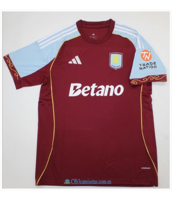 CFB3-Camisetas Aston villa 1a equipación 2025/26
