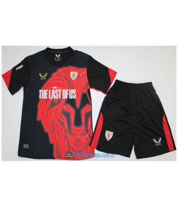 CFB3-Camisetas Athletic bilbao black special equipación 2025/26 - niÑos