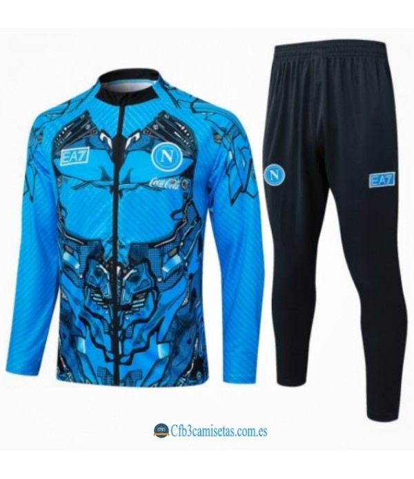 CFB3-Camisetas Chándal napoli 2025/26- bule cremallera larga