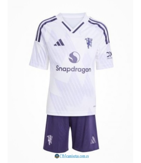 CFB3-Camisetas Manchester united 2a equipación 2025/26 - niÑos