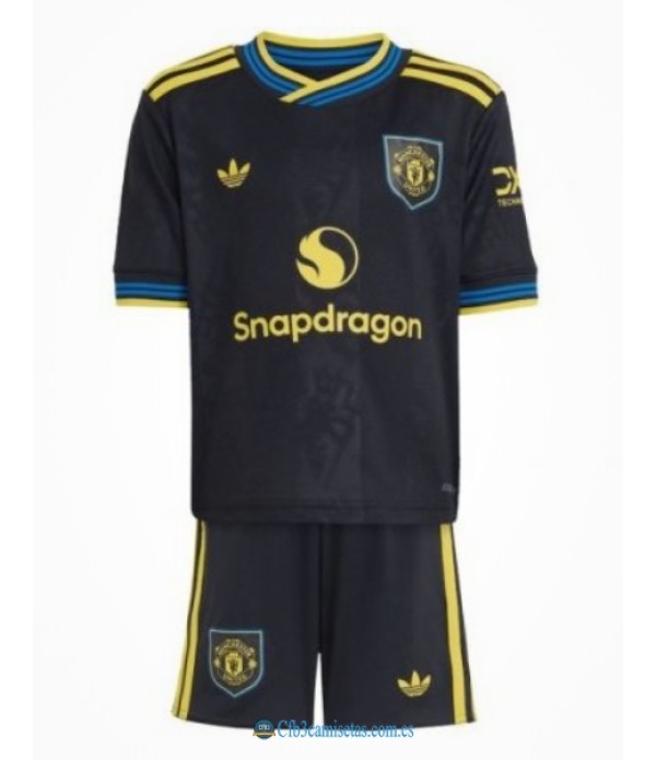 CFB3-Camisetas Manchester united 3a equipación 2025/26 - niÑos