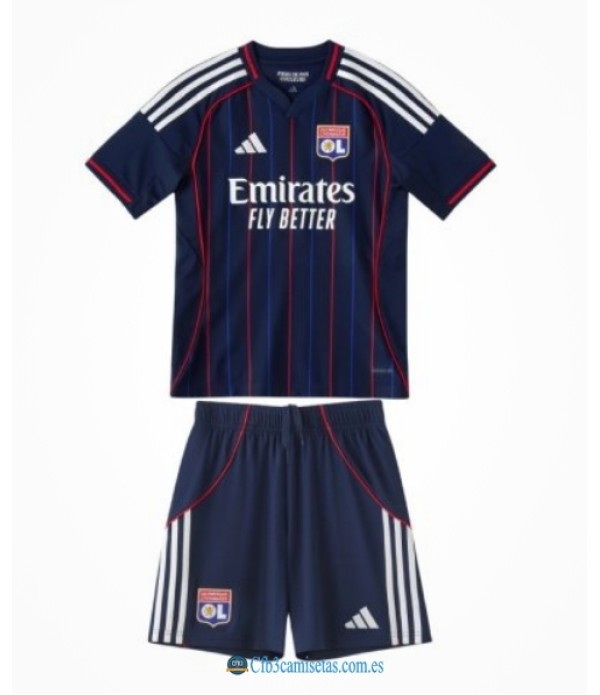 CFB3-Camisetas Olympique lyon 2a equipación 2025/26 - niÑos