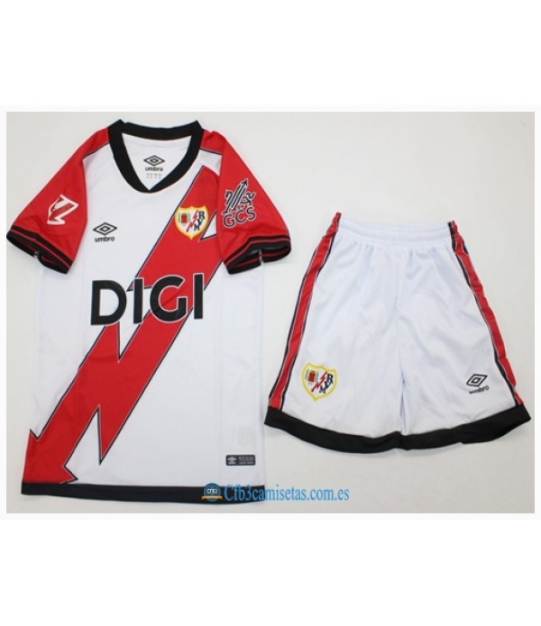 CFB3-Camisetas Rayo vallecano 1a equipación 2025/26 - niÑos