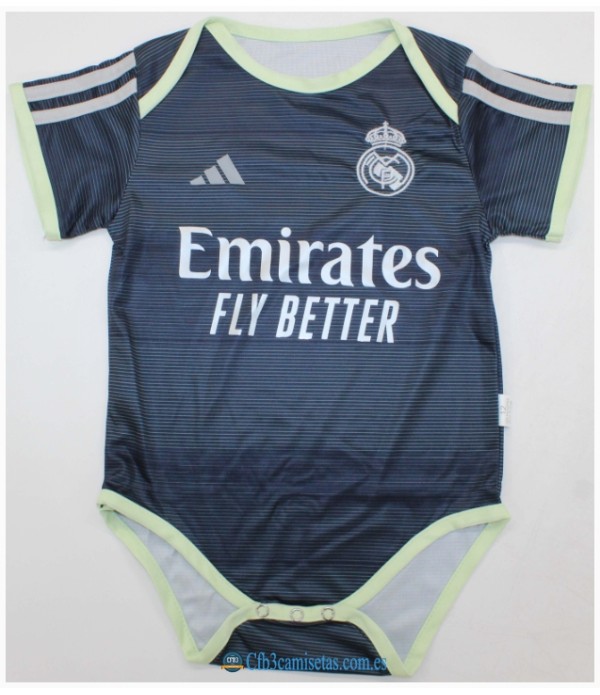 CFB3-Camisetas Real madrid 2a equipación 2025/26 body bebé