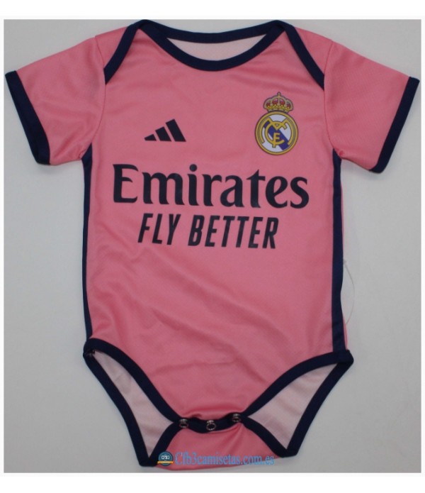 CFB3-Camisetas Real madrid pink equipación 2025/26 body bebé