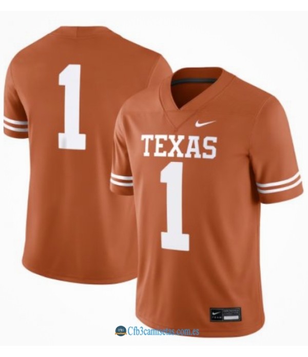 CFB3-Camisetas 1 texas longhorns - orange