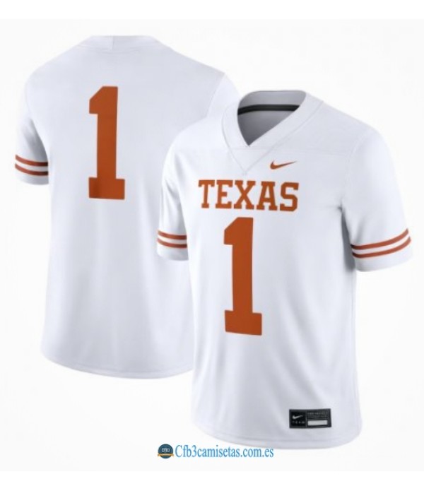 CFB3-Camisetas 1 texas longhorns - white