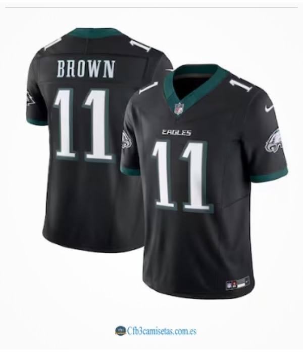 CFB3-Camisetas A.j. brown philadelphia eagles nike alternate vapor f.u.s.e. limited jersey - black