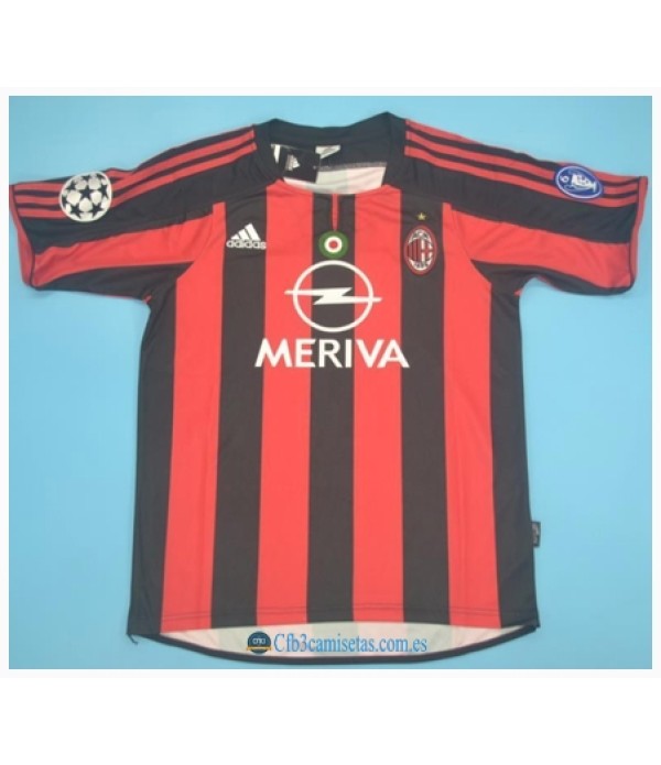 CFB3-Camisetas Ac milan 1a equipación ucl pack 2003/04