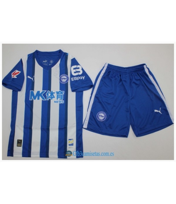 CFB3-Camisetas Alaves 1a equipación 2025/26 - niÑos