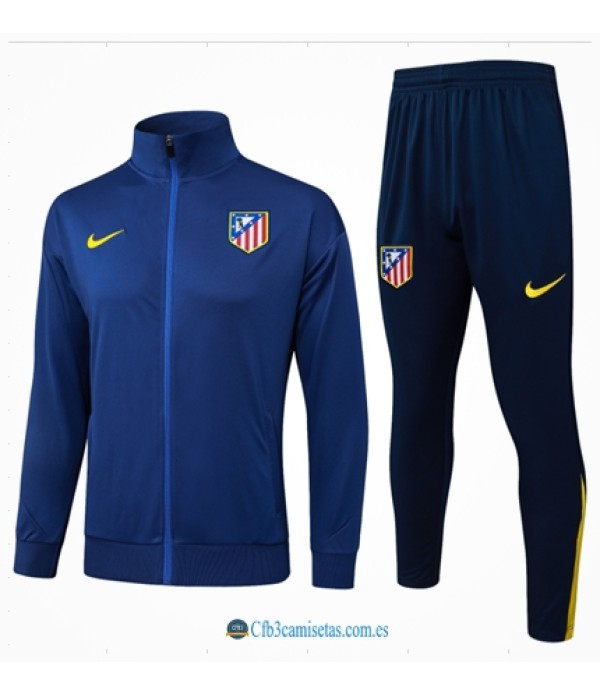 CFB3-Camisetas Chándal atlético madrid 2025/26 -azul cremallera larga