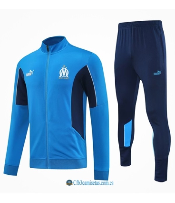 CFB3-Camisetas Chándal olympique marsella 2025/26-blue cremallera larga