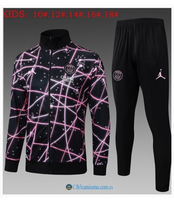CFB3-Camisetas Chándal psg 2025/26 black starry sky long zipper - niÑos
