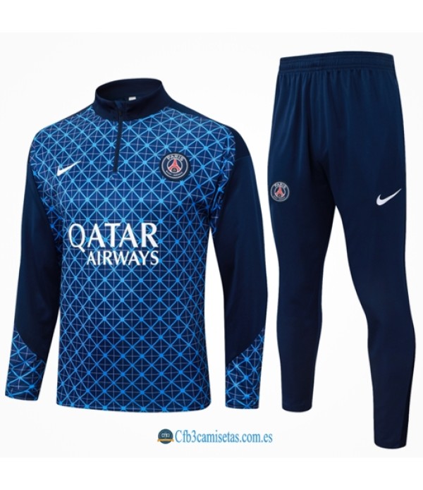 CFB3-Camisetas Chándal psg 2025/26 blue half zipper