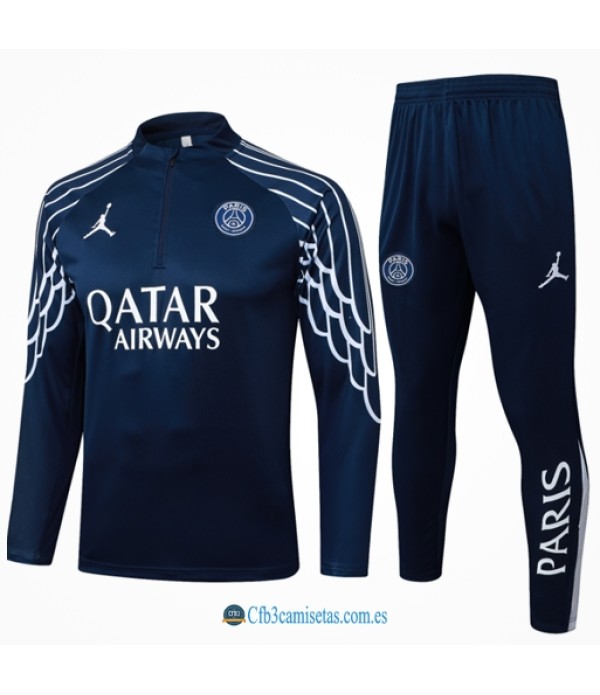 CFB3-Camisetas Chándal psg 2025/26 blue iii half zipper