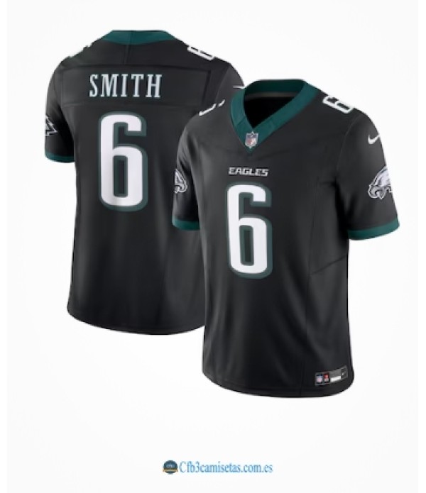 CFB3-Camisetas Devonta smith philadelphia eagles nike alternate vapor f.u.s.e. limited jersey - black