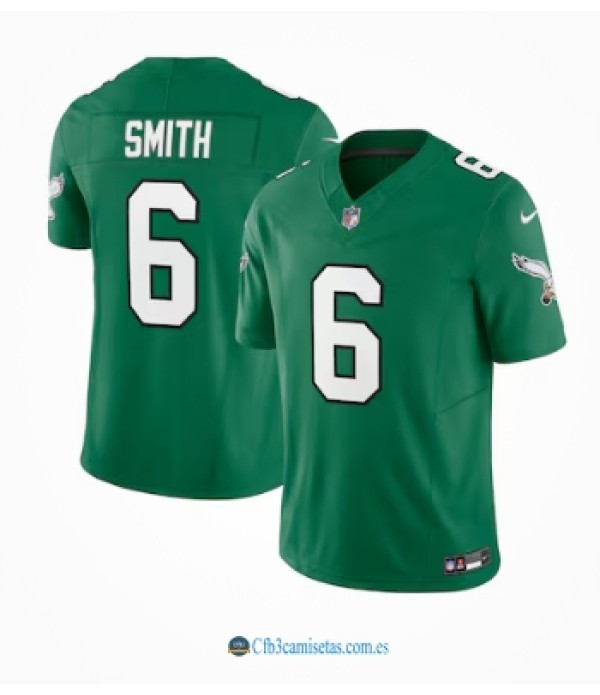 CFB3-Camisetas Devonta smith philadelphia eagles nike vapor f.u.s.e. limited jersey - kelly green