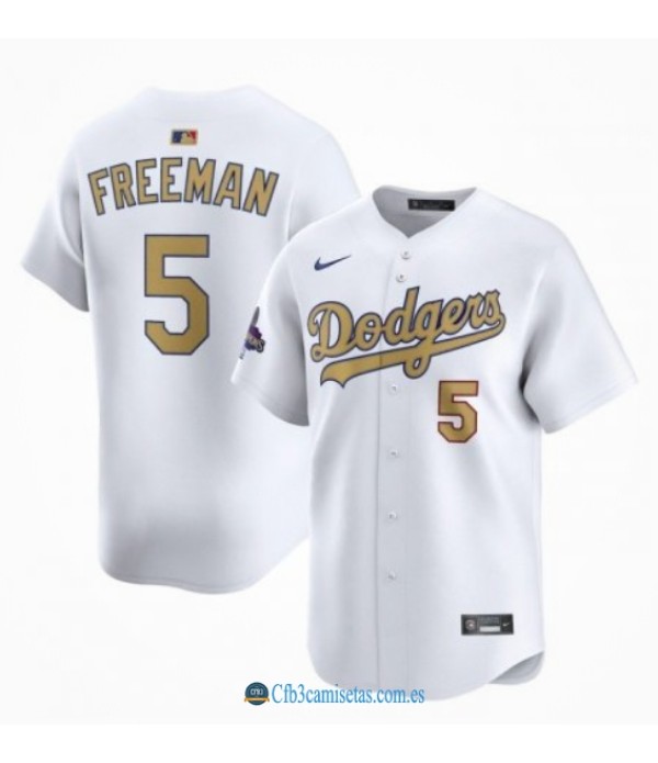 CFB3-Camisetas Freddie freeman los angeles dodgers 2025 - gold