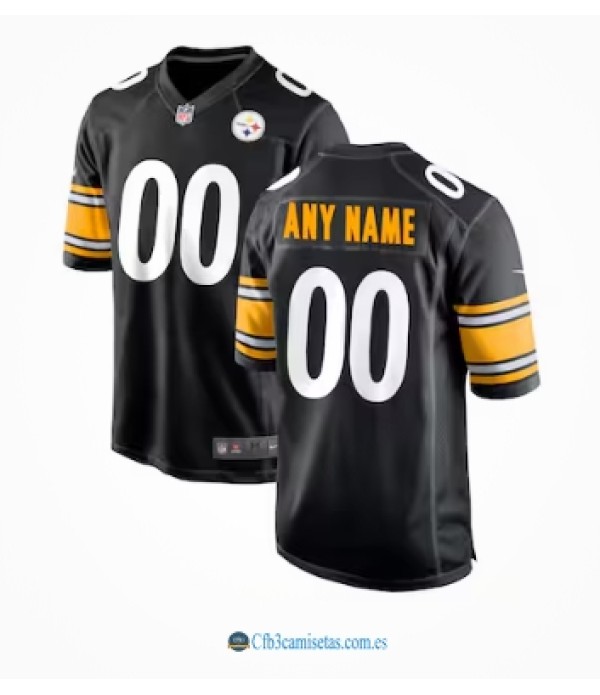CFB3-Camisetas Pittsburgh steelers nike custom game jersey - black