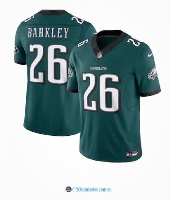CFB3-Camisetas Saquon barkley philadelphia eagles nike vapor f.u.s.e. limited jersey - midnight green