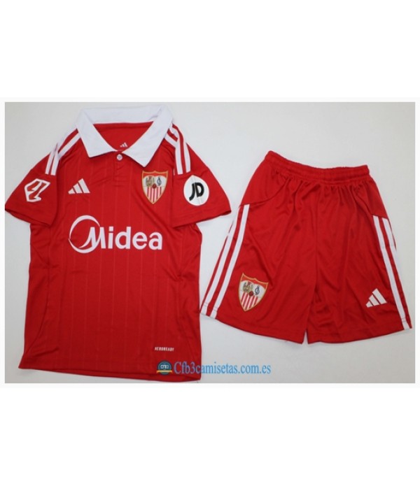 CFB3-Camisetas Sevilla 2a equipación 2025/26 - niÑos