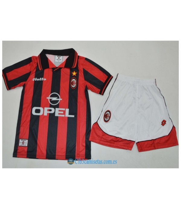 CFB3-Camisetas Ac milan 1a equipación 97/98 - niÑos