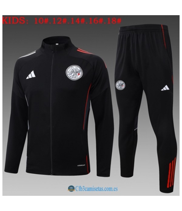 CFB3-Camisetas Chándal ajax 2025/26 black - niÑos