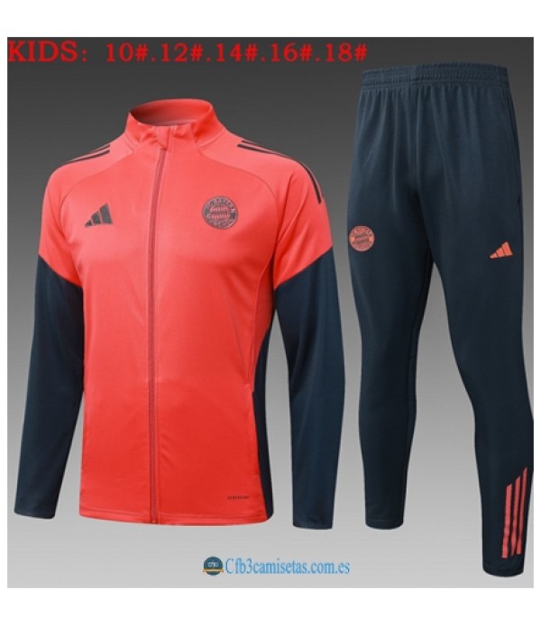CFB3-Camisetas Chándal bayern munich 2025/26 red long zipper - niÑos