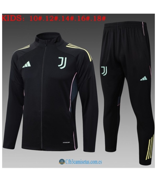 CFB3-Camisetas Chándal juventus 2025/26 black - niÑos