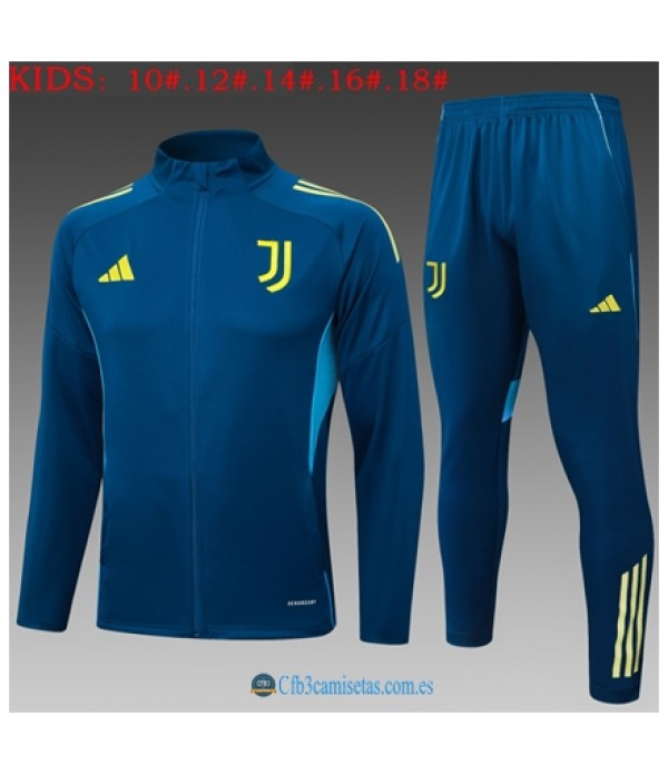 CFB3-Camisetas Chándal juventus 2025/26 bule - niÑos