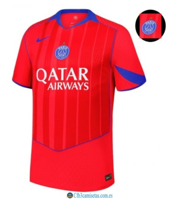 CFB3-Camisetas Psg 3a equipación 2025/26 con estrella eiffel - authentic