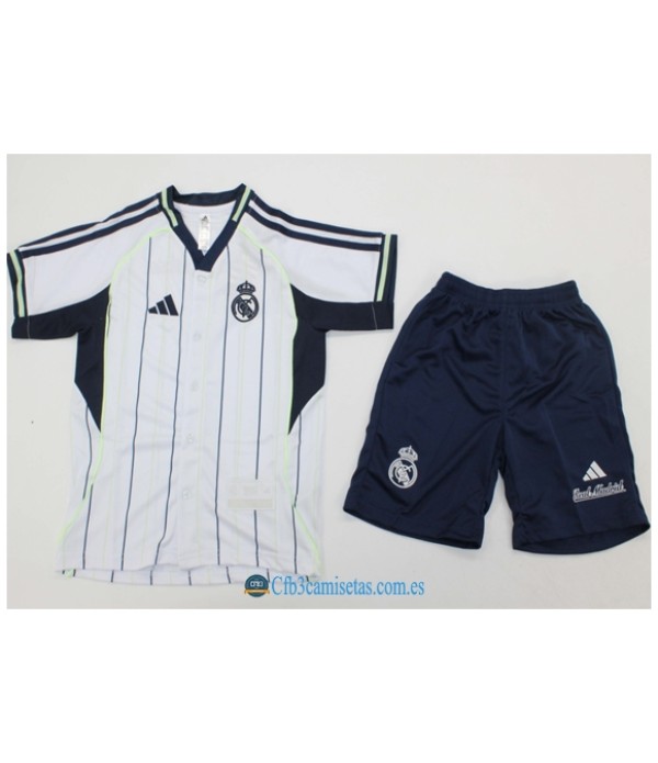 CFB3-Camisetas Real madrid mlb equipación 2025/26 - niÑos