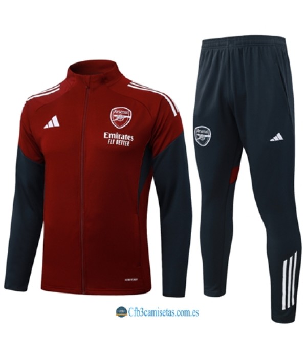 CFB3-Camisetas Chándal arsenal 2025/26-long zipper dark red