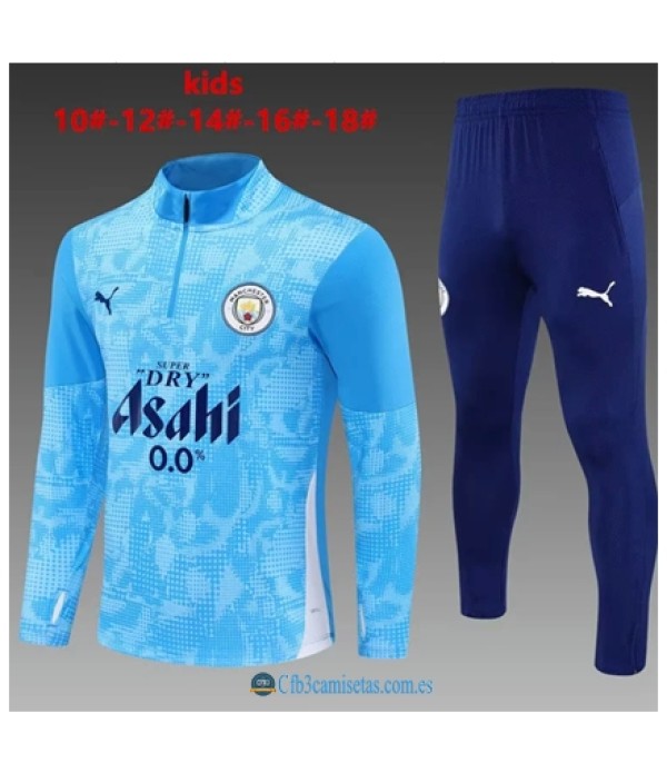CFB3-Camisetas Chándal manchester city 2025/26 bule - niÑos