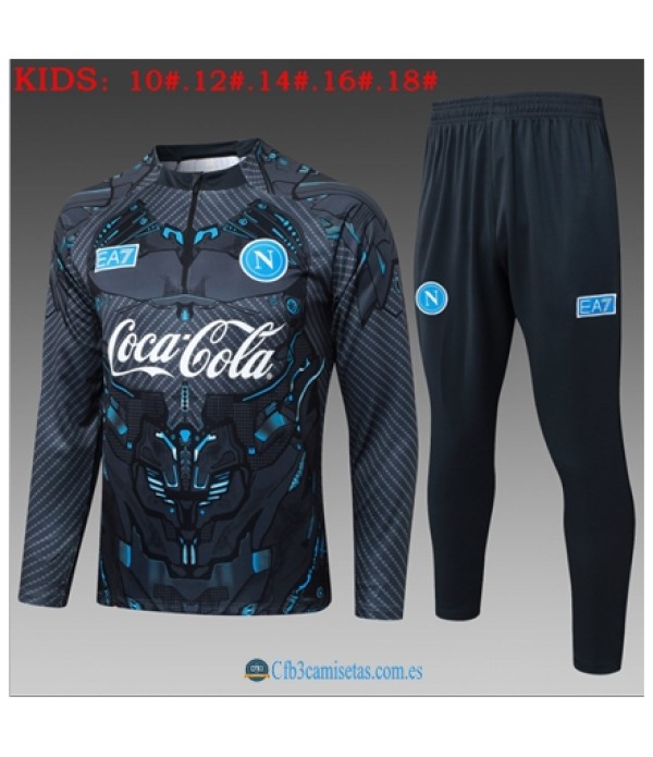 CFB3-Camisetas Chándal napoli 2025/26 black - niÑos