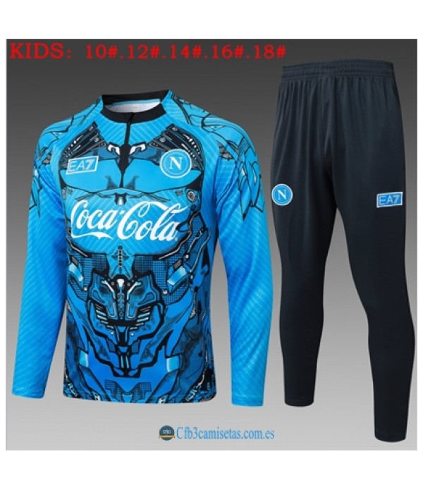 CFB3-Camisetas Chándal napoli 2025/26 blue ii - niÑos