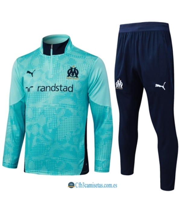 CFB3-Camisetas Chándal olympique marsella 2025/26- green half zipper