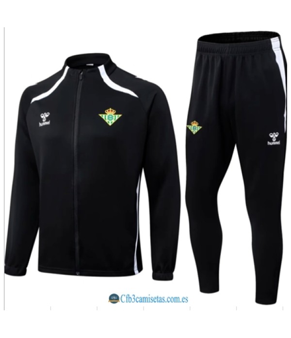 CFB3-Camisetas Chándal real betis 2025/26 black long zipper
