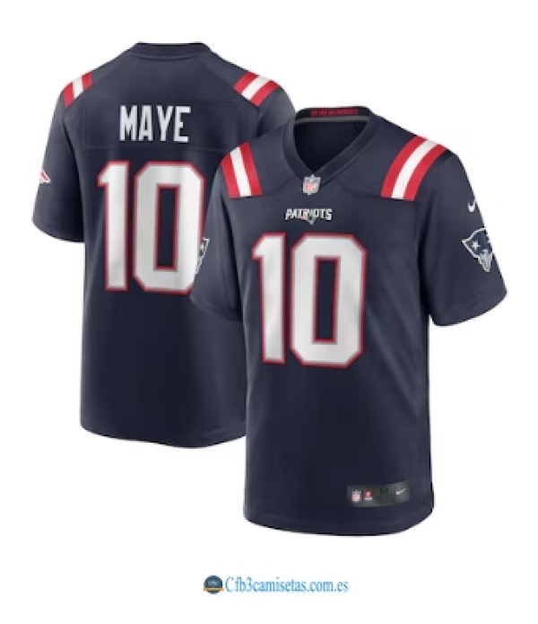 CFB3-Camisetas Drake maye new england patriots nike jersey - navy