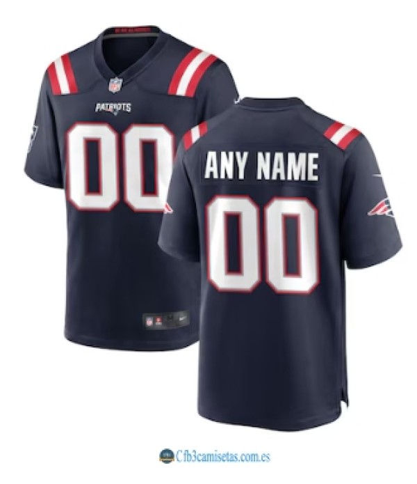 CFB3-Camisetas Nike new england patriots custom game jersey - navy