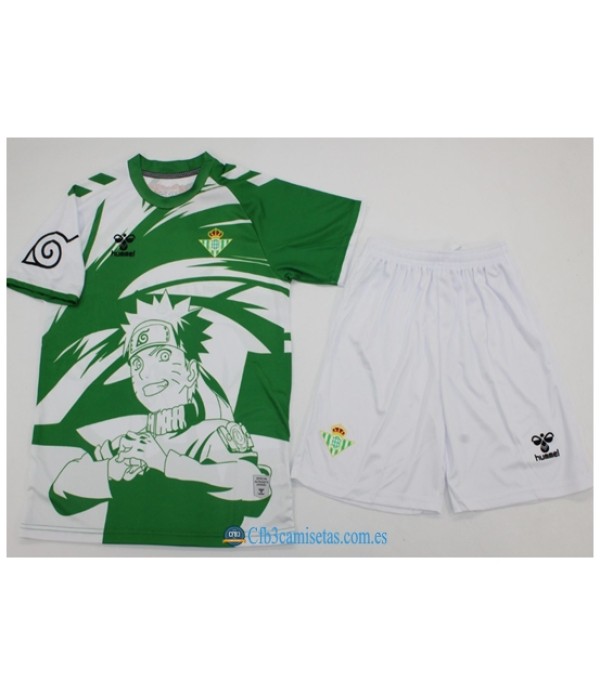 CFB3-Camisetas Real betis naruto version equipación - niÑos