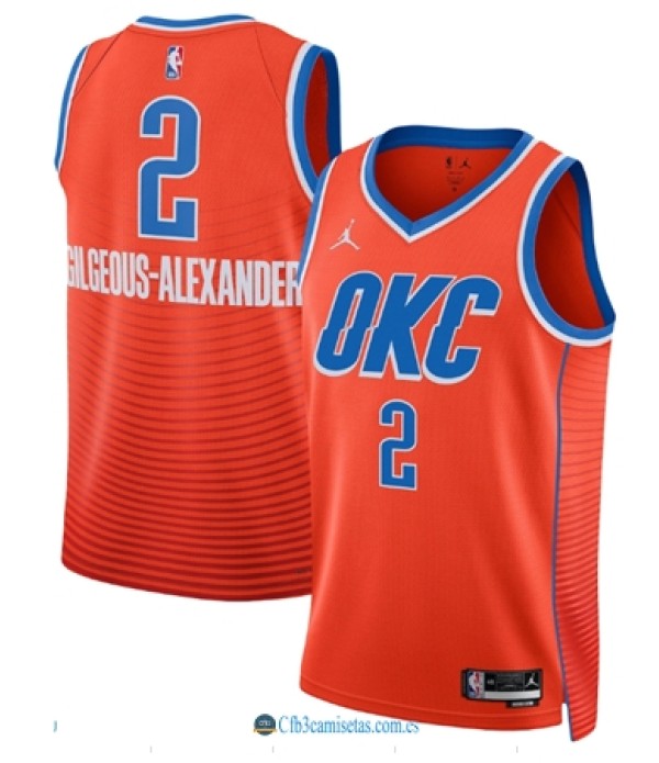 CFB3-Camisetas Shai gilgeous-alexander oklahoma city thunder - statement edition