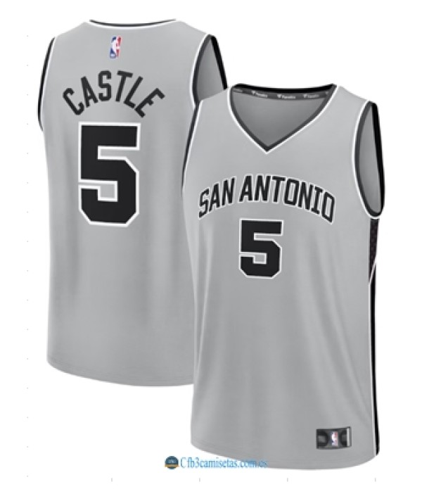 CFB3-Camisetas Stephon castlesan antonio spurs 2025 - statement edition