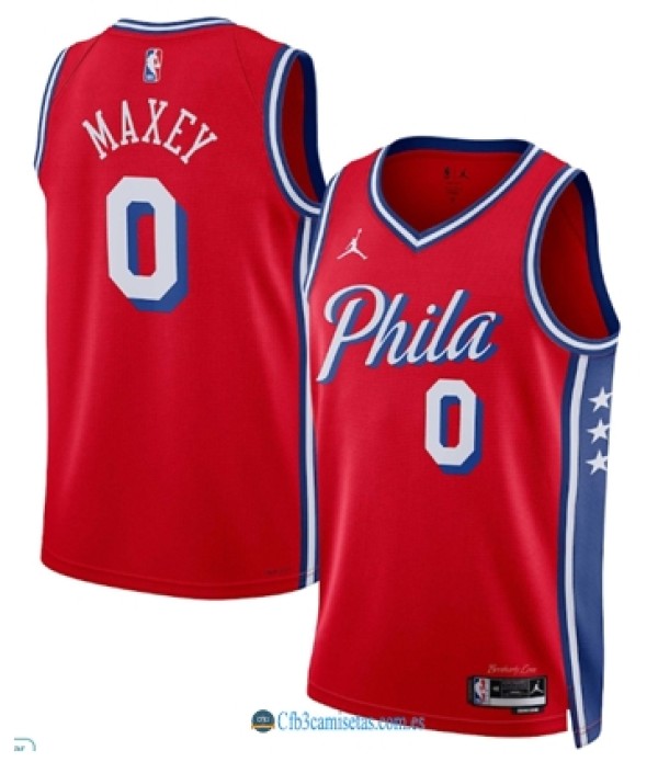 CFB3-Camisetas Tyrese maxey philadelphia 76ers - statement edition