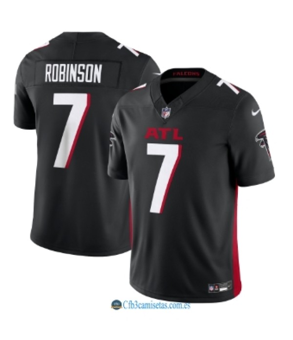CFB3-Camisetas Bijan robinson atlanta falcons nike vapor jersey - black